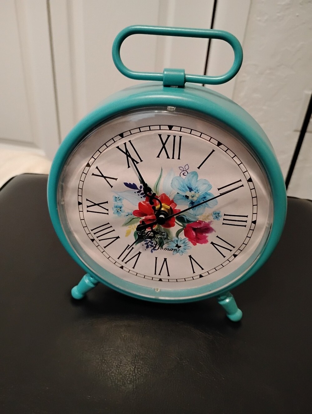The Pioneer Woman Teal Table Clock  Farmhouse